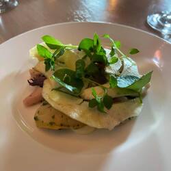 Squid fennel artichoke salad