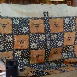 this is made from the tree bark using 16 tree stems bark and glued together with tapioca glue