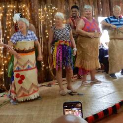 Tessa in a Tongan wedding dress