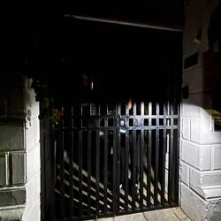 Arriving at the hotel in a blackout
