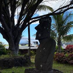 There was even a moai at the airport