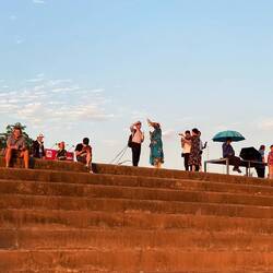 Warten auf den Sonnenuntergang