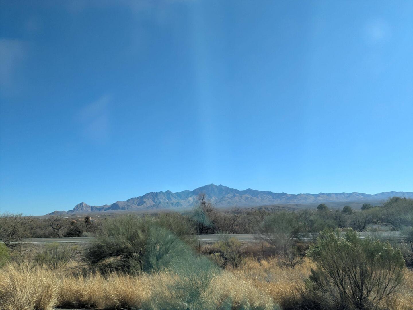 Not a cloud in site. Looking east.