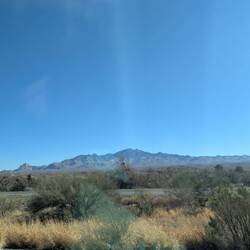 Not a cloud in site. Looking east.