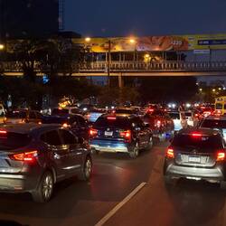 Verkehrschaos in Guate