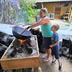 Da werden die Bohnen geröstet