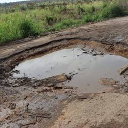 Leider wird die Straße etwas schlechter