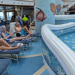 The covered indoor pool
