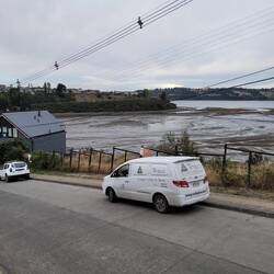 Blick vom Hotel bei Ebbe