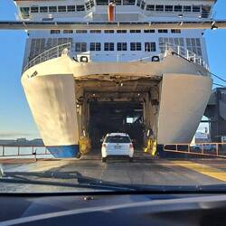 Entering the car ferry