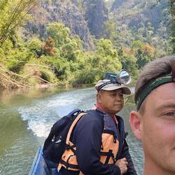 Unser Kapitän war so lustig.