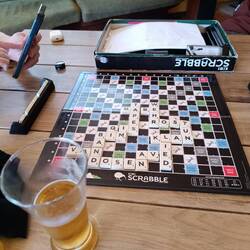 Wir spielten noch ein bisschen vor dem Abendessen...