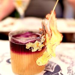 I makes me sad that I cannot recreate this specialty cocktail, complete with real gold leaf.