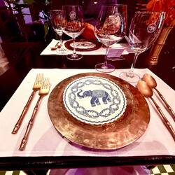 There was brass everywhere, even the "silverware", making the experience so elegant.