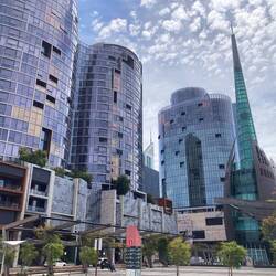 Und Perth sind auch viele Hochhäuser.