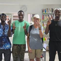 Im Goethe-Institut haben wir Marius, Sergio und Edgar getroffen