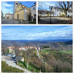 Der freistehende Glockenturm gehört zur dreischiffigen St. Stephanskirche (Sveti Stjepan) 17. Jh.