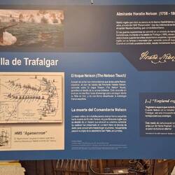 One of a couple of boards on the Battle of Trafalgar.