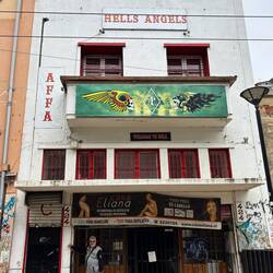 Happened upon the Hells Angels headquarters