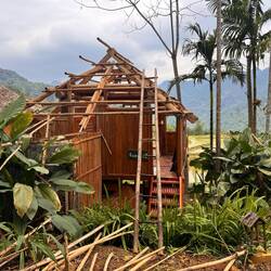 Renovierung! Am Tag davor war das Dach noch drauf