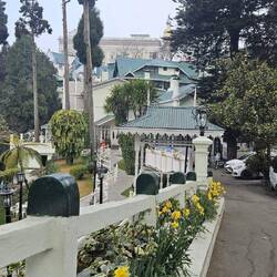 The exterior of the Darjeeling hotel