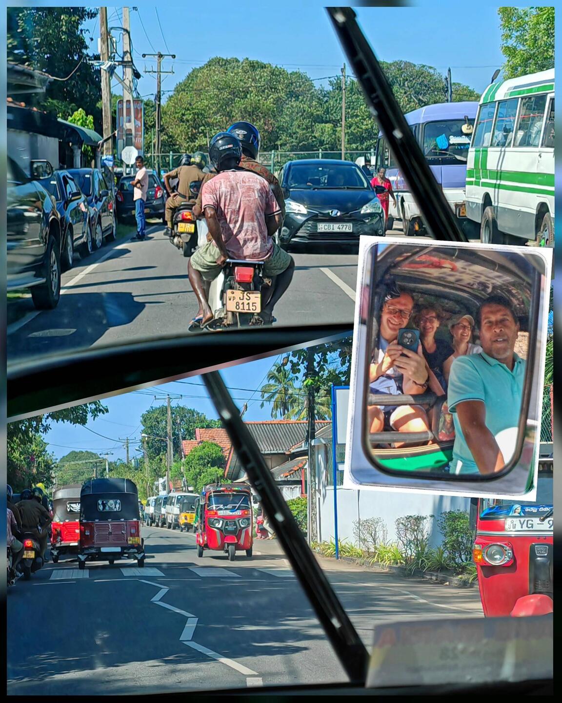 1 Tuk-Tuk - zu dritt auf der Rückbank 😉