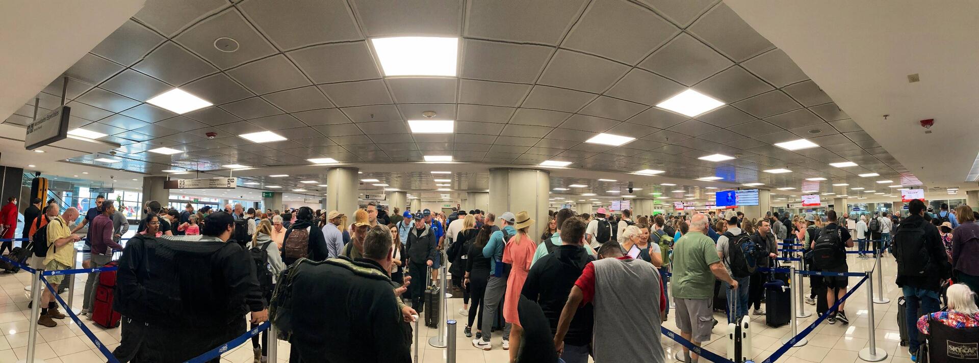 Immigration line in Costa Rica