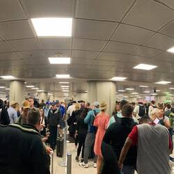 Immigration line in Costa Rica