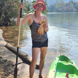 Pause bei einem Dorf