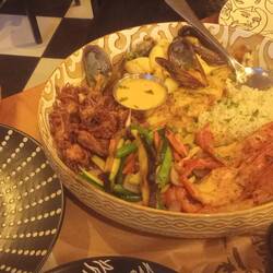 The mixed seafood platter