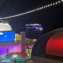 Beim abendlichen Einlaufen begegnet uns Aida Cosma