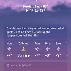 Feels like -16🥶