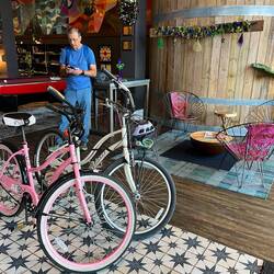 Our cruisers at the hostel