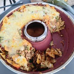 Unser Omnia-Auflauf: Gemüse, Hack, Nudeln 😋😋