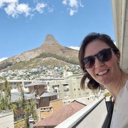 Und aus der Haustür sieht man den Lions Head 😊