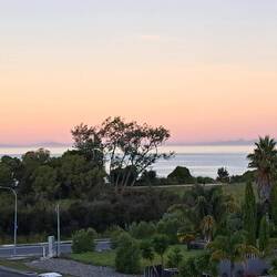Sunset from our deck. It's going to be tough to leave here.