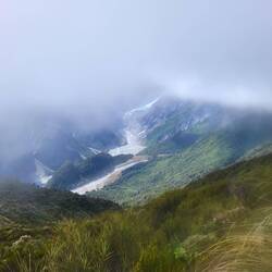 ...aber zumindest ein bisschen Gletscher konnte man erahnen...