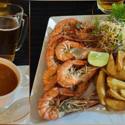 Scharfe Suppe, Lion-Bier und nochmals die übelst lecker Garnelen 😋