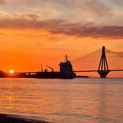 Grandioser Sonnenuntergang am letzten ÜN Platz