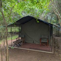 Our 'luxury' tented accommodation.