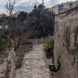 Der Garten ist schön angelegt