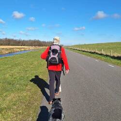 Wir weichen auf die Straße aus.🙄