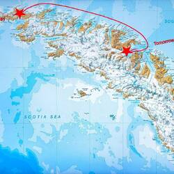 The first star is where we landed today; the second one is where we will land tomorrow morning.