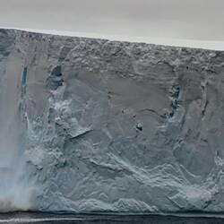 Glacier calving. See amazing video. (I saw, but it's not my video)