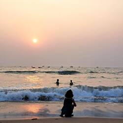 Idyllischer Sonnenuntergang