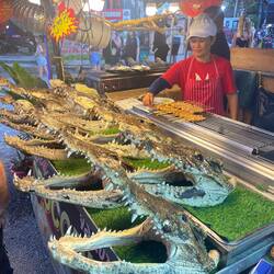 Krokodil Fleisch am Night Market 🐊🍢