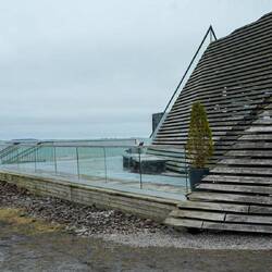 Der Ausgang der Sauna und Eingang in die Ostsee🥶🥶