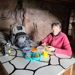 Unser Picknickplatz im Innern der Einsiedelei.