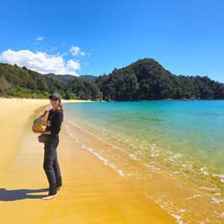 Arrivés à Anchorage bay! Il est temps de manger et d'aller se baigner!
