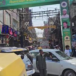 One entrance to Chandni Chawk market